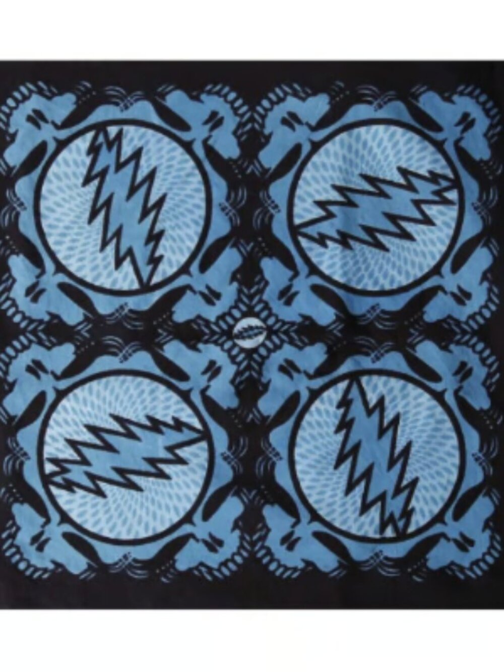 Grateful Dead Spin Your Face Bandana ~ Aqua ~ Officially Licensed ~ Brand New!